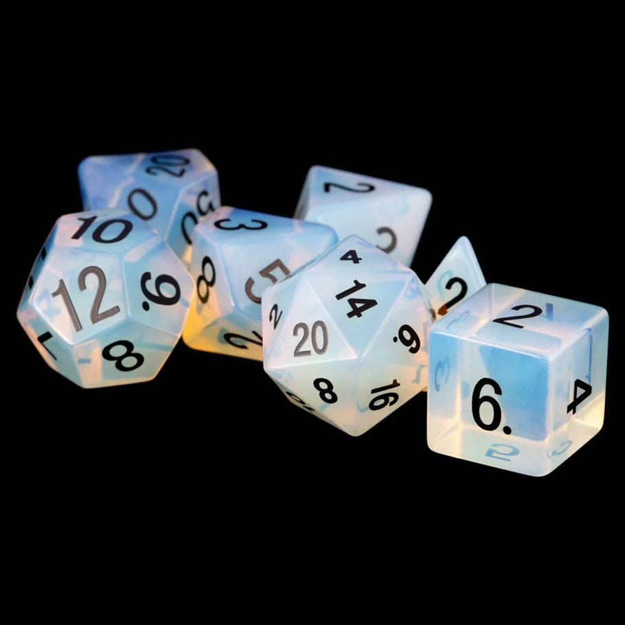 7-Set Stone Polyhedral 16mm: Mystic Mines: Opalite - Image 2