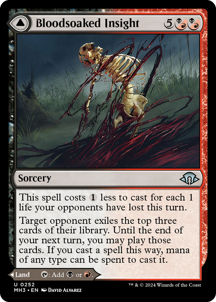 Bloodsoaked Insight // Sanguine Morass (MH3-252) - Modern Horizons 3 Foil [Uncommon] - Image 4