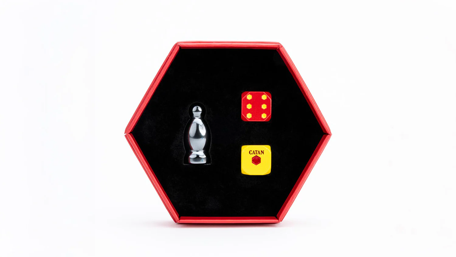 CATAN® Premium Robber & Metal Dice Set- Hematite - Image 3