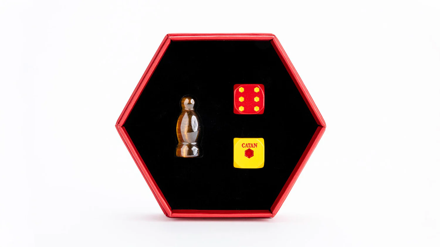 CATAN® Premium Robber & Metal Dice Set- Tiger’s Eye - Image 4