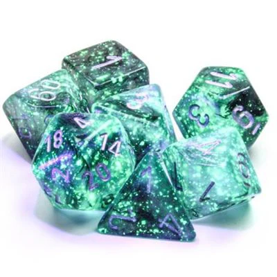 Chessex - 7-Dice Set - Borealis - Light Smoke/Silver Luminary (Polyhedral) - Image 3