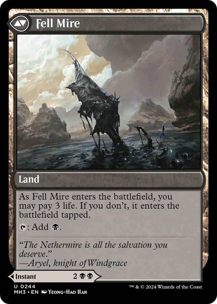 Fell the Profane // Fell Mire (MH3-244) - Modern Horizons 3 Foil [Uncommon] - Image 2