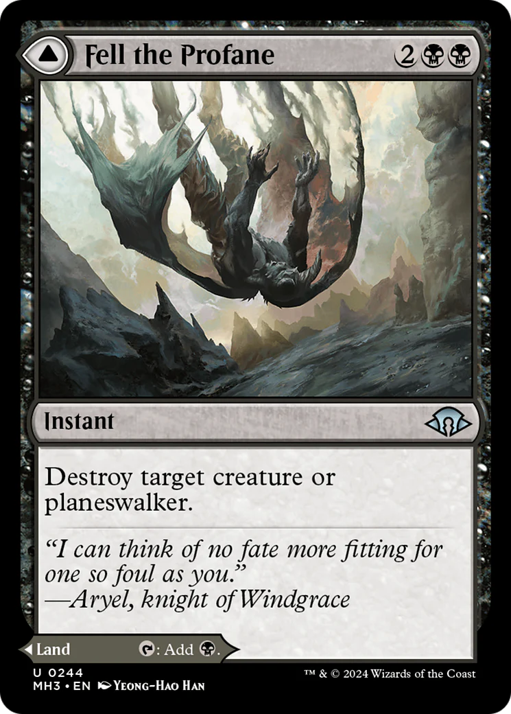 Fell the Profane // Fell Mire (MH3-244) - Modern Horizons 3 [Uncommon] - Image 3