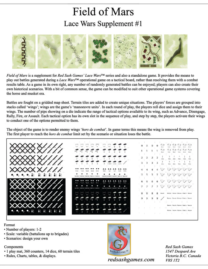 Field of Mars: Lace Wars Suppliment #1 (Complete Edition) - Image 2