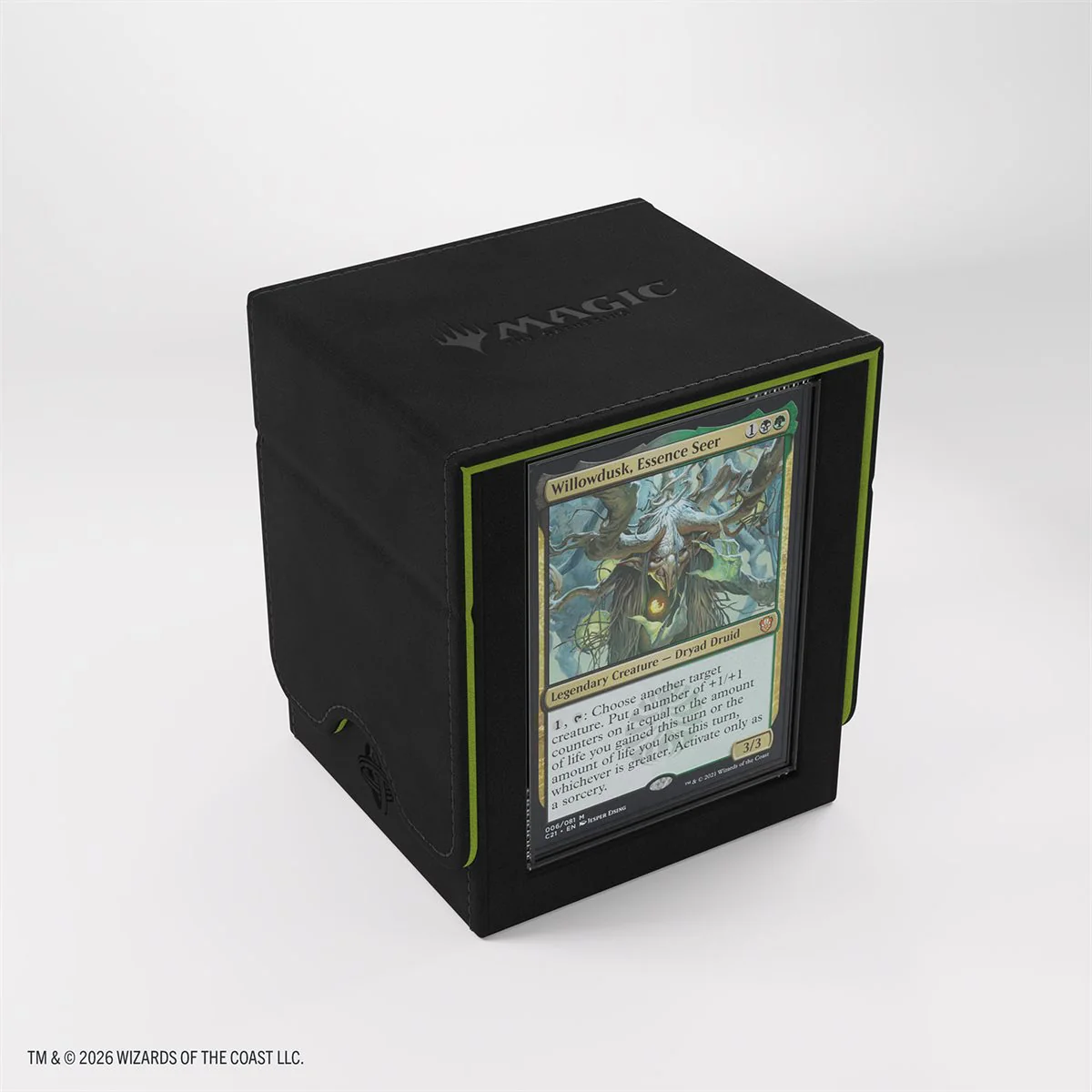 Gamegenic - Deck Box - Magic: The Gathering-Secrets of Strixhaven: Squire Plus XL (100ct): Black / Green