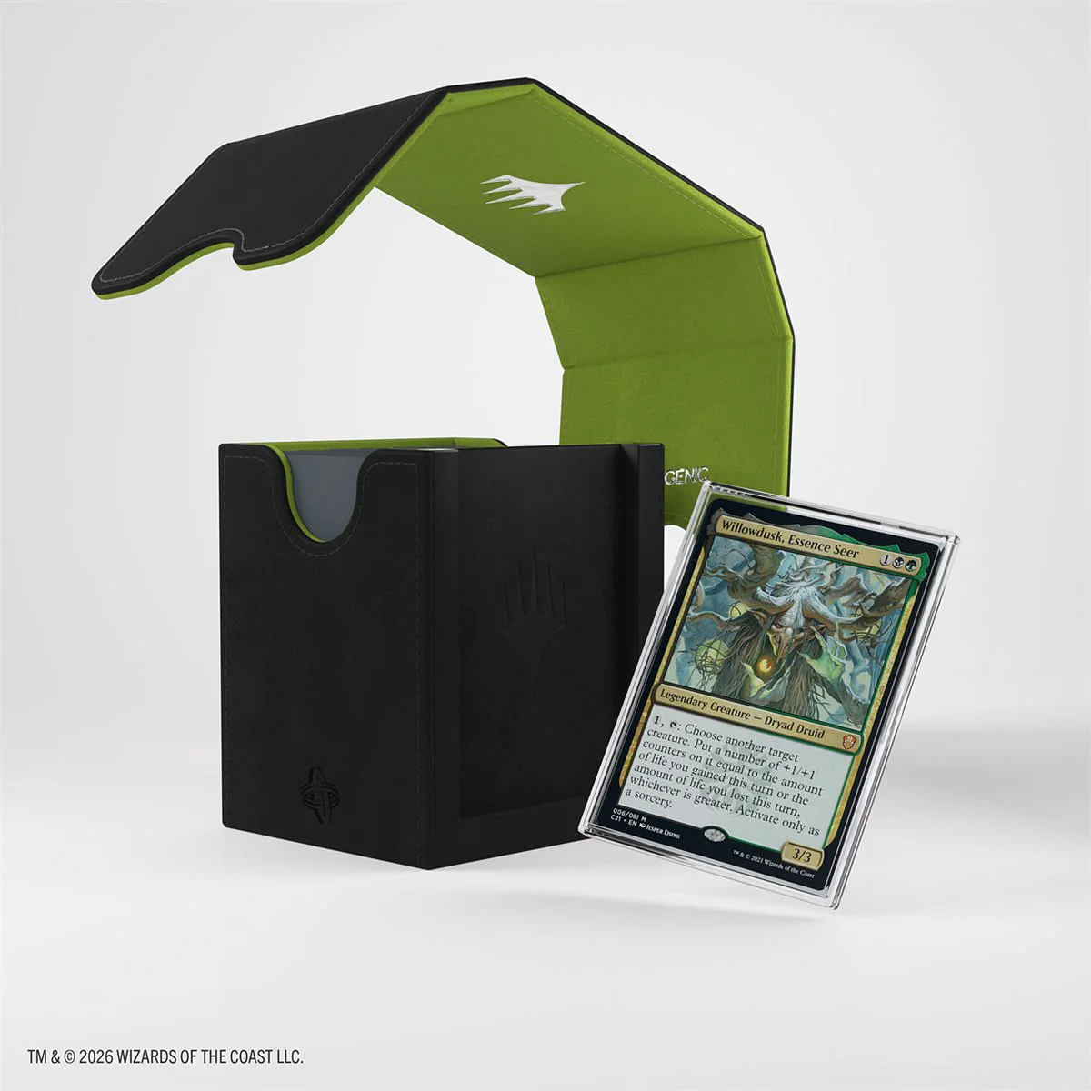 Gamegenic - Deck Box - Magic: The Gathering-Secrets of Strixhaven: Squire Plus XL (100ct): Black / Green - Image 2