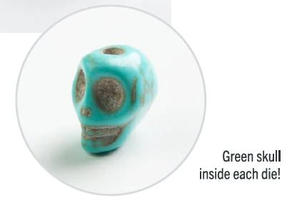 Gamegenic: Embraced Series: Green Skull Dice Set (7pcs) - Image 3