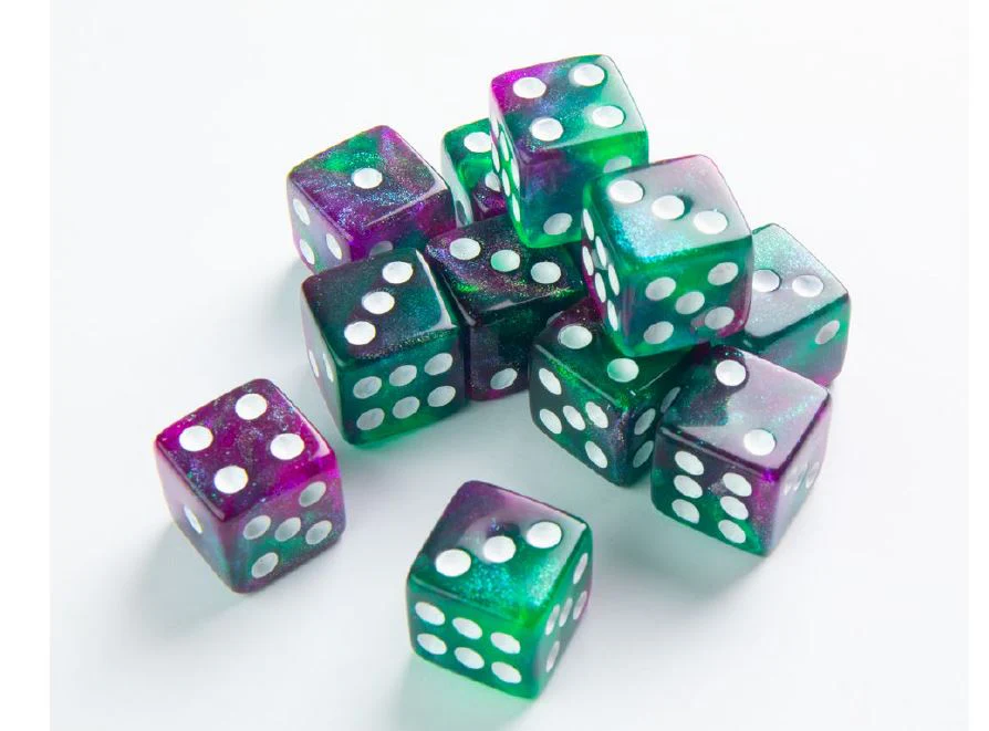 Gamegenic: Galaxy Series 16mm d6 Set: Aurora (12ct)