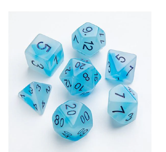 Gamegenic: Glow Series: Icy Crumbs Dice Set (7pcs) - Image 2