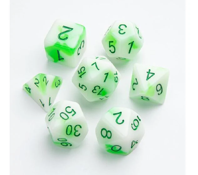 Gamegenic: Glow Series: Toxic Stones Dice Set (7pcs) - Image 2
