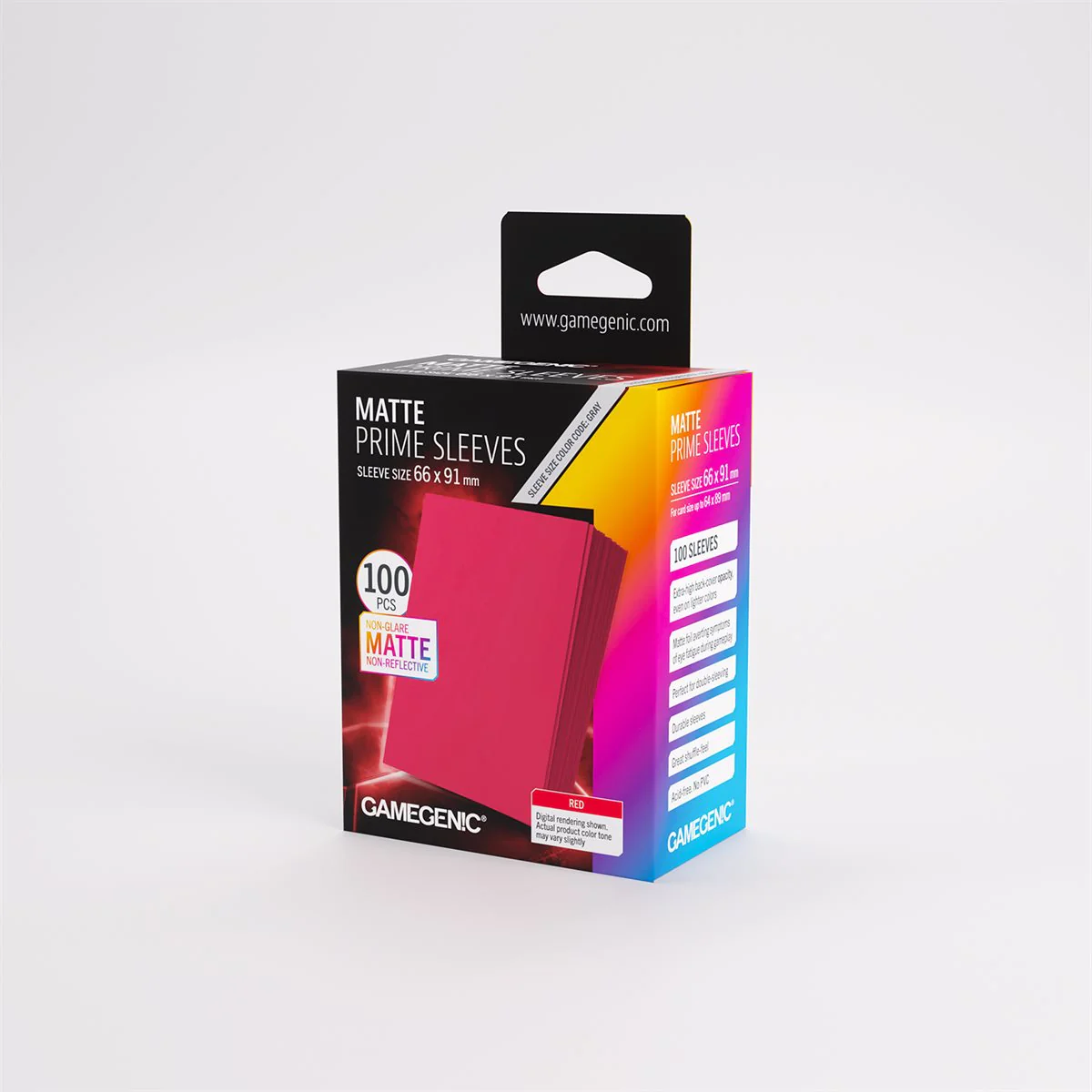 Gamegenic - Matte Prime Sleeves: Red (100ct) (Repackaging) - Image 2