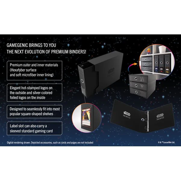Gamegenic: Star Wars: Unlimited Premium Cardport 24 Pocket: Black - Image 5