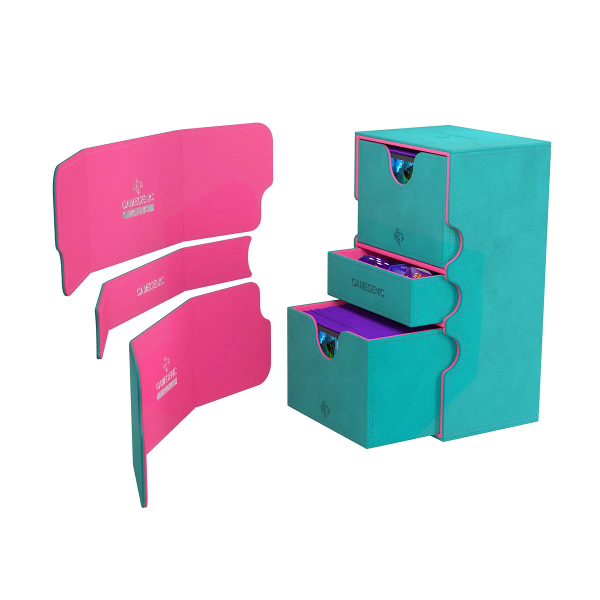Gamegenic: Stronghold XL Deck Box - Teal / Pink (200ct) - Image 3