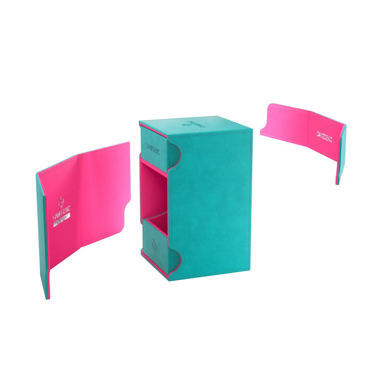 Gamegenic: Watchtower XL Convertible Deck Box Exclusive Edition - Teal / Pink (100ct) - Image 3