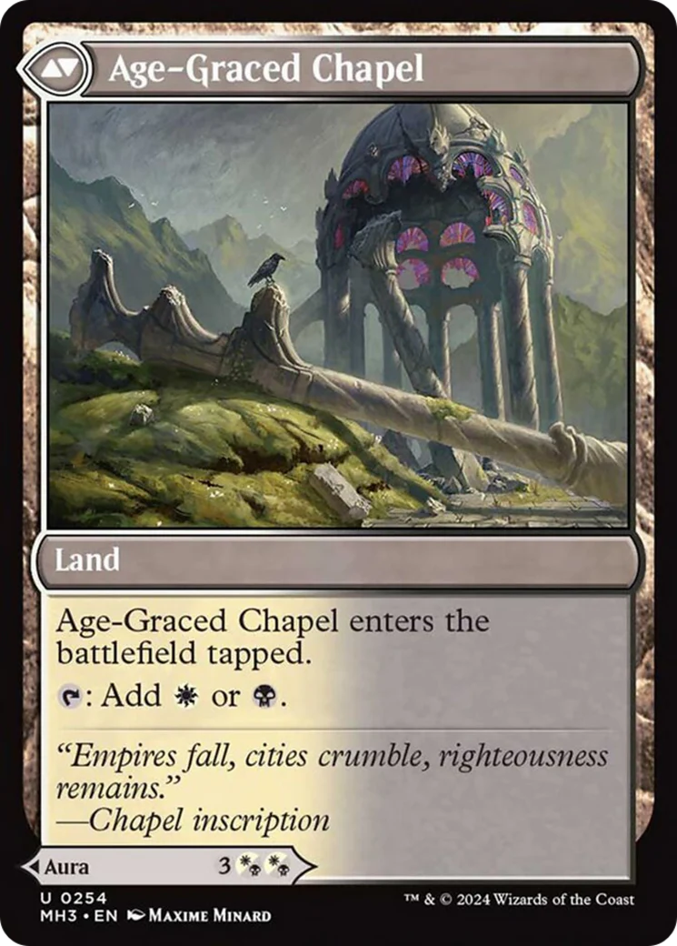 Glasswing Grace // Age-Graced Chapel (MH3-254) - Modern Horizons 3 Foil [Uncommon] - Image 2