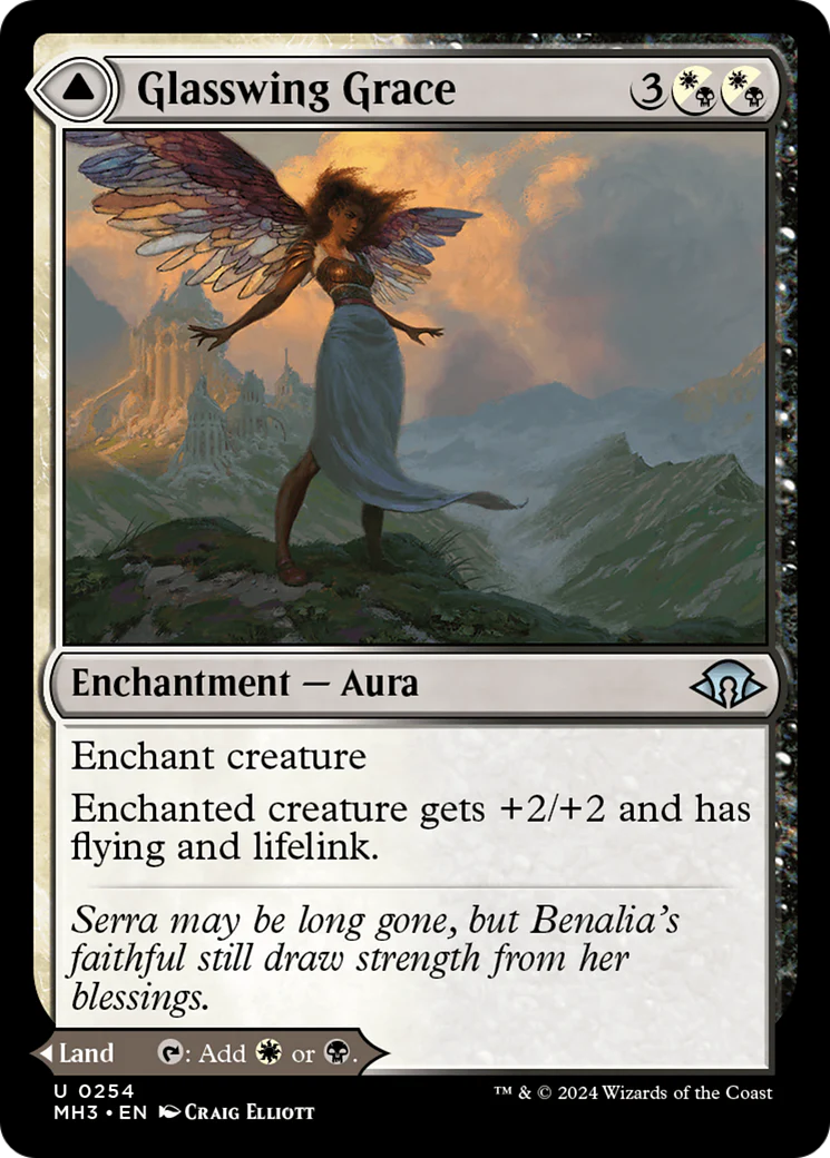 Glasswing Grace // Age-Graced Chapel (MH3-254) - Modern Horizons 3 Foil [Uncommon] - Image 4