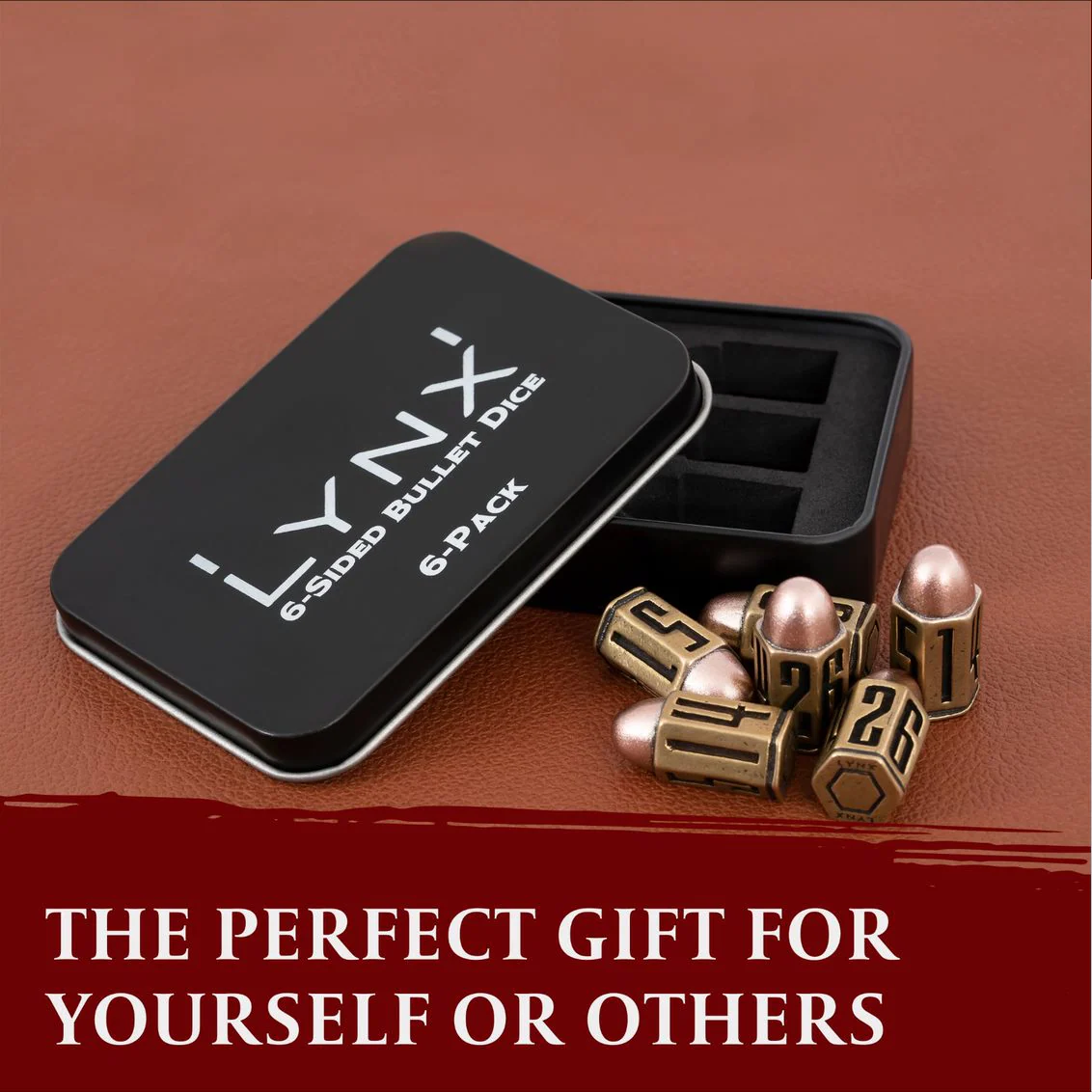 Lynx - Brass D6 Bullet Dice Set - Image 4