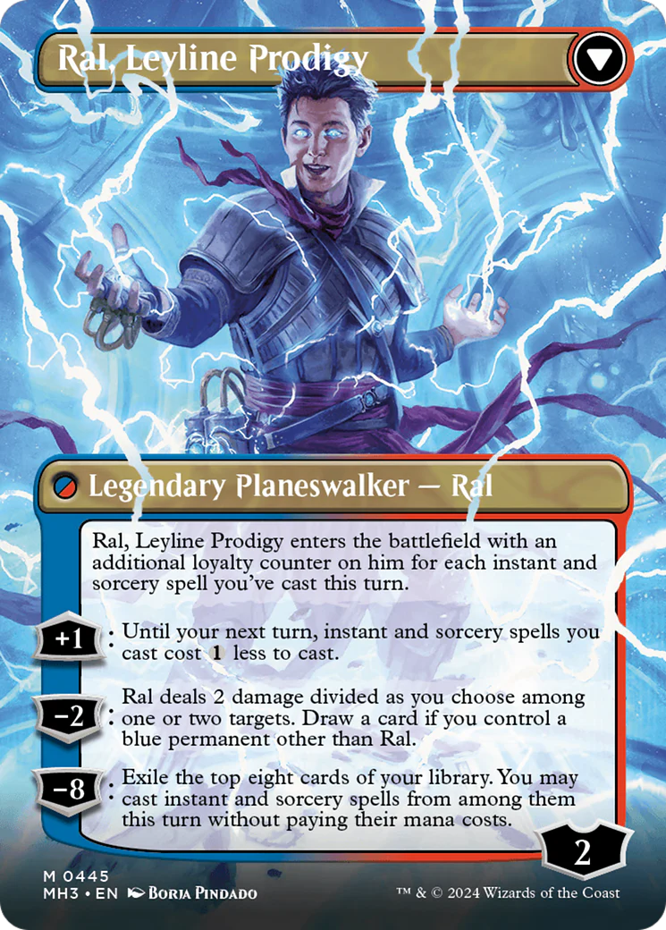Ral, Monsoon Mage // Ral, Leyline Prodigy (MH3-445) - Modern Horizons 3 (Borderless) [Mythic] - Image 2