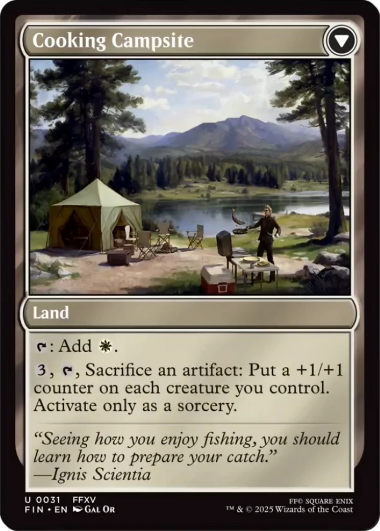 Sidequest: Catch a Fish // Cooking Campsite (FIN-031) - FINAL FANTASY: (enchantment) [Uncommon] - Image 2