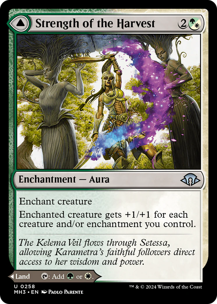 Strength of the Harvest // Haven of the Harvest (MH3-258) - Modern Horizons 3 Foil [Uncommon] - Image 3