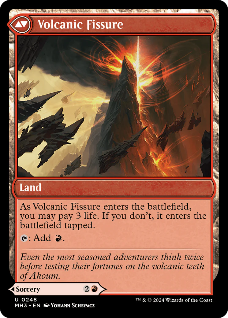 Sundering Eruption // Volcanic Fissure (MH3-248) - Modern Horizons 3 [Uncommon] - Image 2