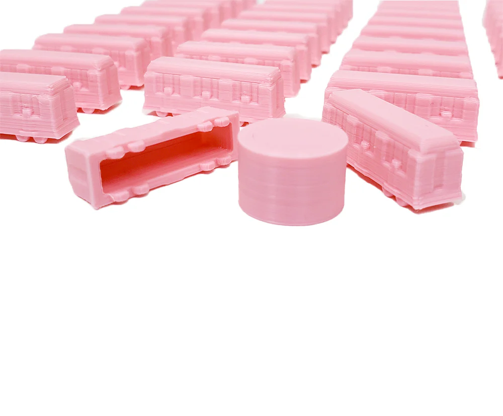 Top Shelf Gamer - 3D Printed Train Set - Light Pink (set of 51) - Image 2