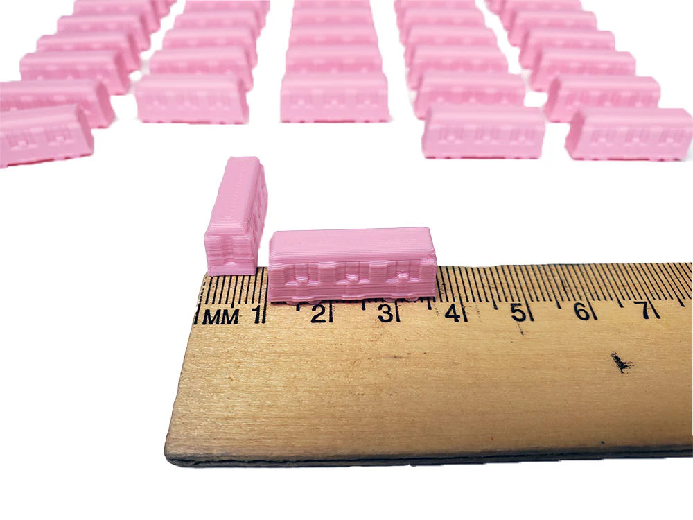 Top Shelf Gamer - 3D Printed Train Set - Light Pink (set of 51) - Image 3