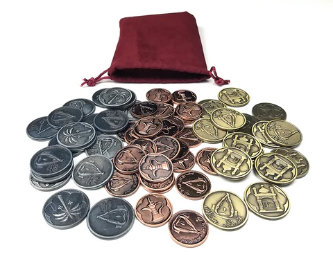 Top Shelf Gamer - Metal Coin Bundle compatible Five Tribes™  (Set of 65) - Image 2