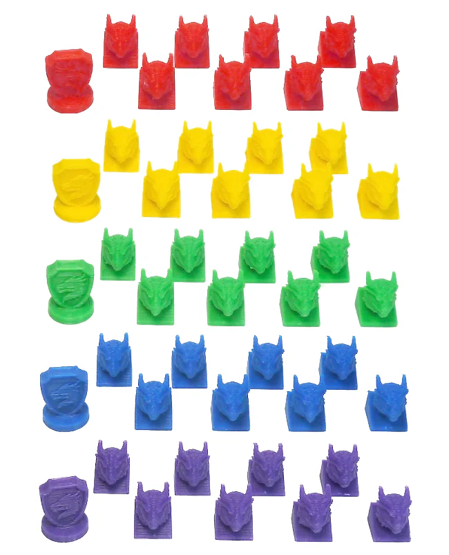 Top Shelf Gamer - Player Tokens compatible with Wyrmspan™ (Set of 45) - Image 2